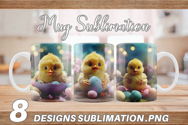 Mug Wrap Easter Chick Sublimation artnoy 