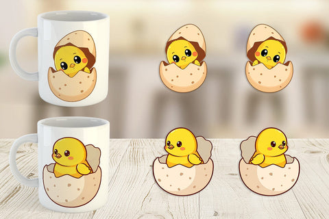 Mug Wrap Easter Chick Sublimation artnoy 