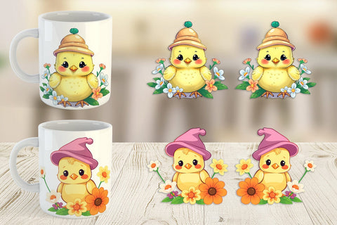 Mug Wrap Easter Chick Sublimation artnoy 