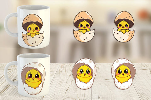 Mug Wrap Easter Chick Sublimation artnoy 