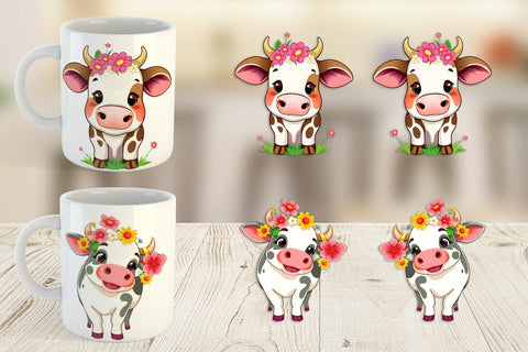 Mug Wrap Easter Cow Sublimation artnoy 