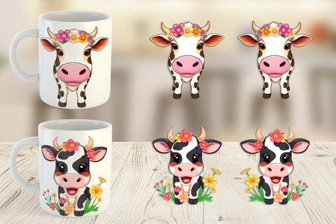 Mug Wrap Easter Cow Sublimation artnoy 