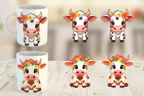 Mug Wrap Easter Cow Sublimation artnoy 