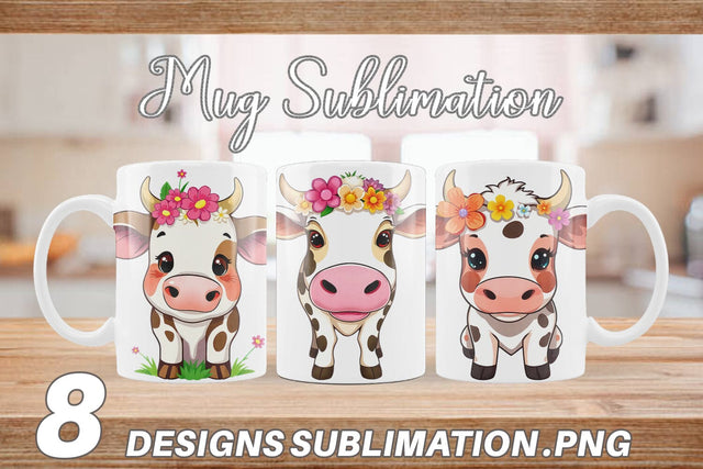 Mug Wrap Easter Cow Sublimation artnoy 