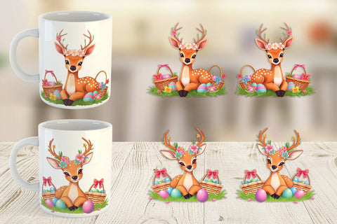 Mug Wrap Easter Deer Sublimation artnoy 