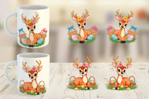 Mug Wrap Easter Deer Sublimation artnoy 