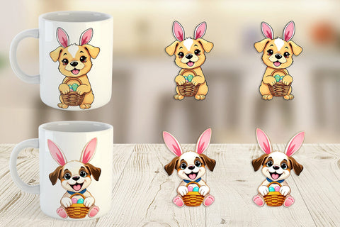 Mug Wrap Easter Dog Sublimation artnoy 