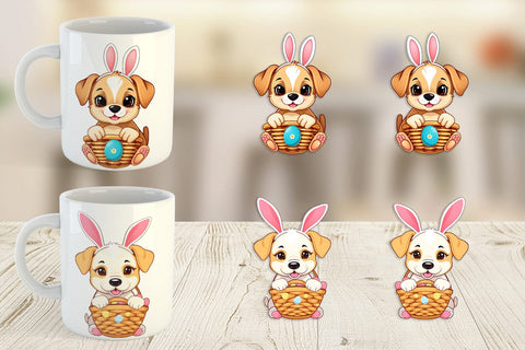 Mug Wrap Easter Dog Sublimation artnoy 