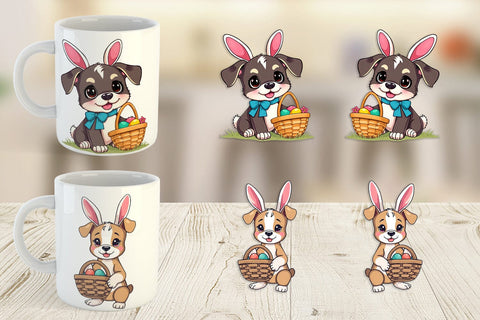 Mug Wrap Easter Dog Sublimation artnoy 