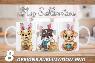 Mug Wrap Easter Dog Sublimation artnoy 