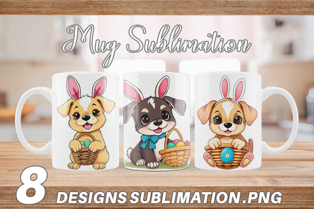 Mug Wrap Easter Dog Sublimation artnoy 