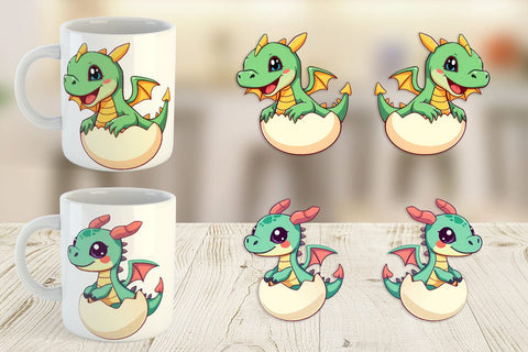 Mug Wrap Easter Dragon Sublimation artnoy 