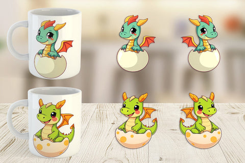 Mug Wrap Easter Dragon Sublimation artnoy 