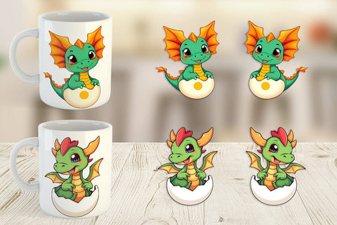Mug Wrap Easter Dragon Sublimation artnoy 