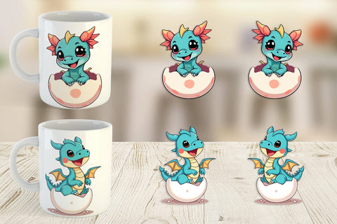 Mug Wrap Easter Dragon Sublimation artnoy 