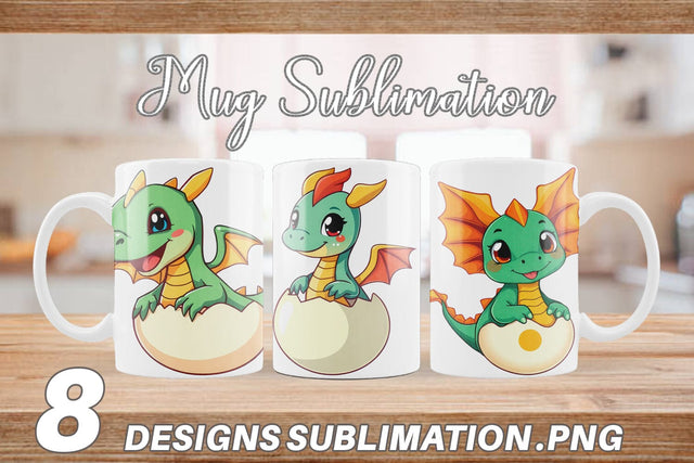 Mug Wrap Easter Dragon Sublimation artnoy 