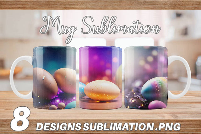 Mug Wrap Easter Egg Bokeh Sublimation artnoy 