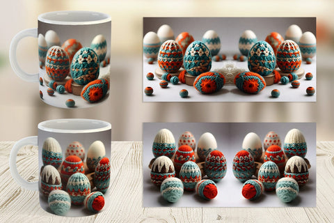 Mug Wrap Easter Egg Embroidery Sublimation artnoy 