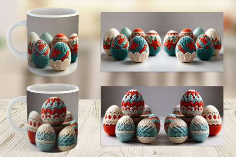 Mug Wrap Easter Egg Embroidery Sublimation artnoy 