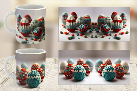 Mug Wrap Easter Egg Embroidery Sublimation artnoy 