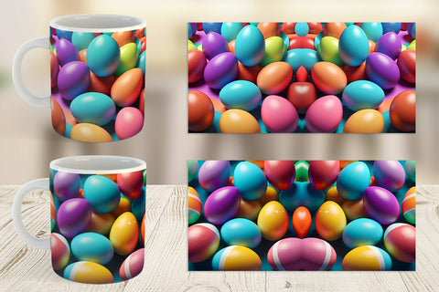 Mug Wrap Easter Eggs Colorful Sublimation artnoy 