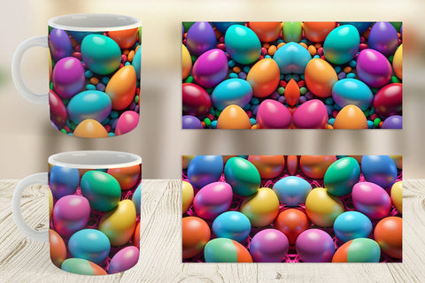Mug Wrap Easter Eggs Colorful Sublimation artnoy 
