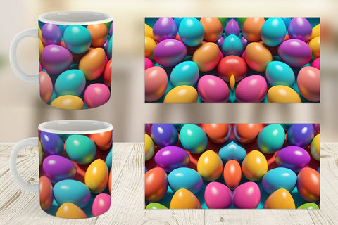Mug Wrap Easter Eggs Colorful Sublimation artnoy 