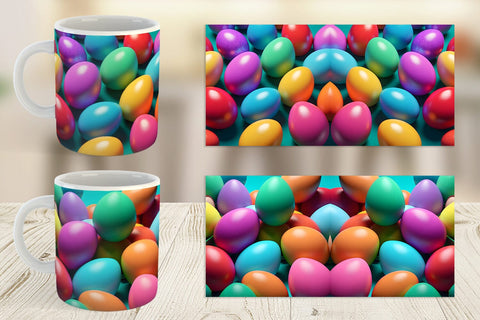 Mug Wrap Easter Eggs Colorful Sublimation artnoy 