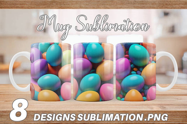 Mug Wrap Easter Eggs Colorful Sublimation artnoy 