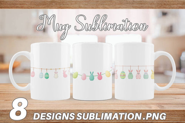 Mug Wrap Easter Garland Sublimation artnoy 