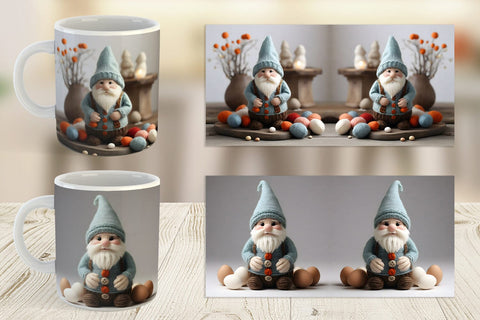 Mug Wrap Easter Gnome Embroidery Sublimation artnoy 