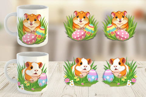 Mug Wrap Easter Hamster Sublimation artnoy 