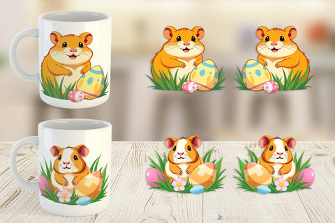 Mug Wrap Easter Hamster Sublimation artnoy 
