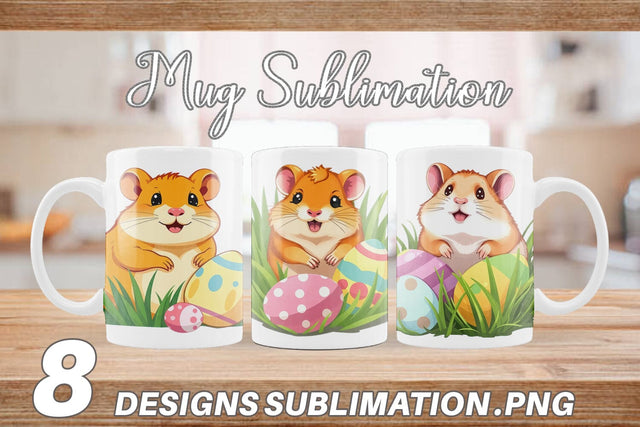 Mug Wrap Easter Hamster Sublimation artnoy 