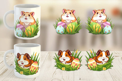 Mug Wrap Easter Hamster Sublimation artnoy 