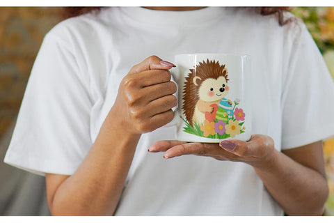 Mug Wrap Easter Hedgehog Sublimation artnoy 