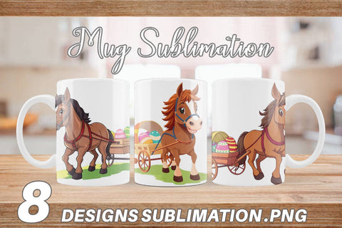 Mug Wrap Easter Horse Sublimation artnoy 