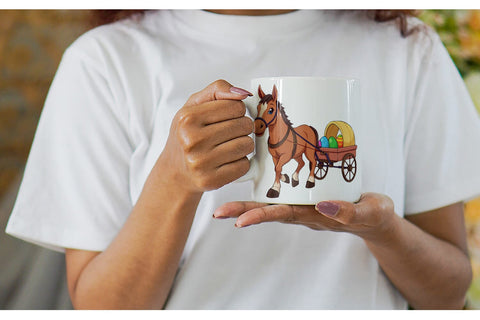 Mug Wrap Easter Horse Sublimation artnoy 