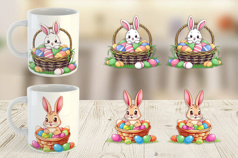 Mug Wrap Easter Rabbit Sublimation artnoy 
