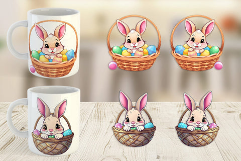 Mug Wrap Easter Rabbit Sublimation artnoy 
