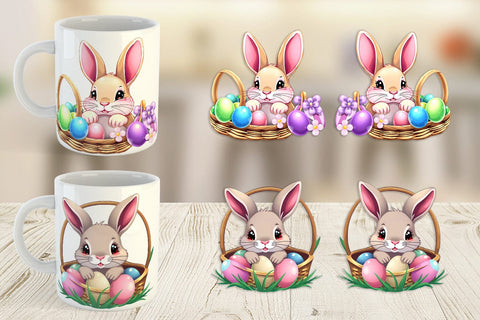 Mug Wrap Easter Rabbit Sublimation artnoy 