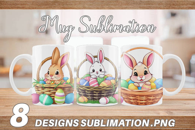 Mug Wrap Easter Rabbit Sublimation artnoy 