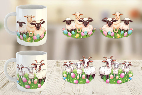 Mug Wrap Easter Sheep Sublimation artnoy 