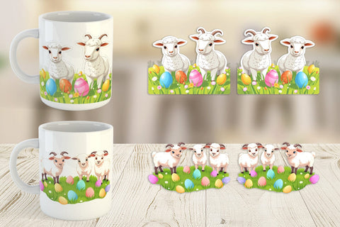 Mug Wrap Easter Sheep Sublimation artnoy 