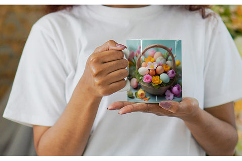 Mug Wrap Easter Spring Flowers Sublimation artnoy 