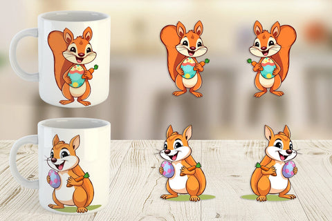 Mug Wrap Easter Squirrel Sublimation artnoy 