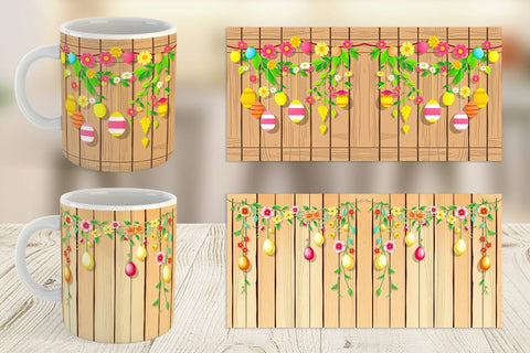 Mug Wrap Easter Wood Sublimation artnoy 