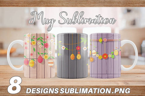 Mug Wrap Easter Wood Sublimation artnoy 