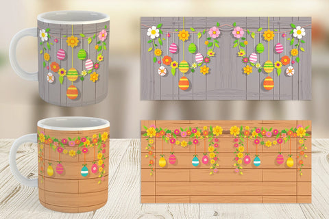 Mug Wrap Easter Wood Sublimation artnoy 