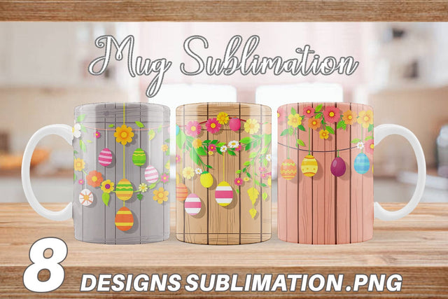 Mug Wrap Easter Wood Sublimation artnoy 